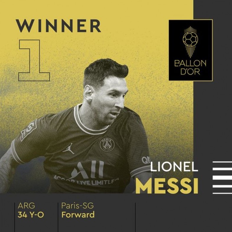 OFFICIEL : Leo Messi remporte son septième Ballon d'Or