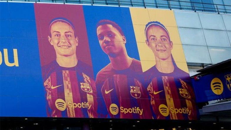 Spotify : les six heureux élus qui apparaissent sur la nouvelle façade du Camp Nou